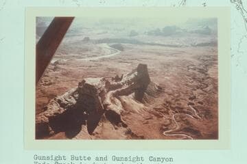 Gunsight Butte and Gunsight Canyon. Vado Creek is just under the strut