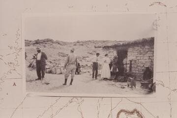 The Oljeto Trading Post. Louisa Wetherill in front of the door