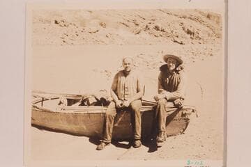 Russell G. Frazier and W. J. Fahrni at the mouth of Chuar Creek