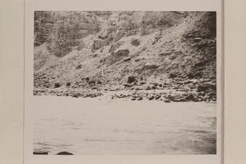 One of the Nevills sadirons in Cataract Canyon. Below Mile 204 1/4. Probably Rapid #23, 1940, July 15. Rapid No. 23 is at Mile 202.05. Length .15 miles Drop 9 ft