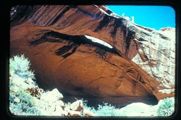 Natural bridge in easterly fork of Little Finger Canyon. Masland has suggested the name, "Whitehat Bridge."