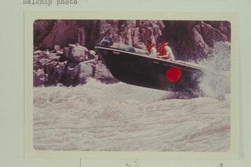 Jim Jordan gives Bob Valentine a good ride through Monument Creek Rapid