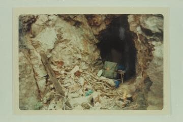 Cots and camp. Bass adit in Copper Canyon