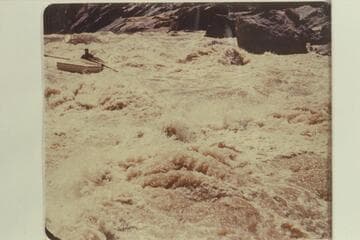 John Harper in the sadiron "Mexican Hat III." Horn Creek Rapid
