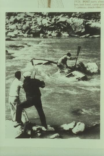 Denver Post's "Leakin Lena" on rock. Yampa River