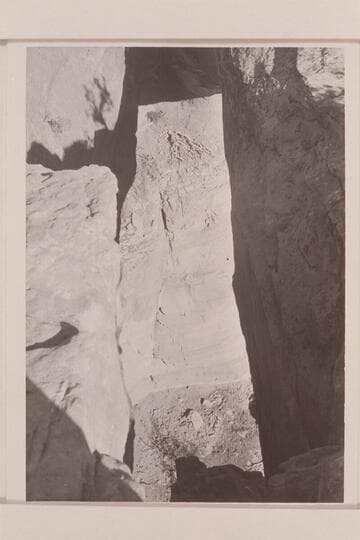 Opening back of bridge in upper Little Finger Canyon, Navajo Canyon. Masland is proposing the name, "Whitehat Bridge," in honor of the Navajo guide