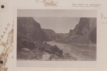 Down from head of Rapid No. 24 in Cataract Canyon. From Mile 201.9