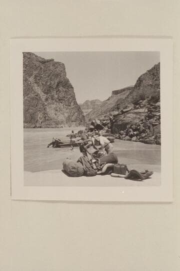 Preparing to re-stow dunnage on the "Rattlesnake" after replacing a motor. Mouth of Travertine Creek