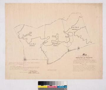 Map of that part of the Rancho La Puente allotted to W. Workman