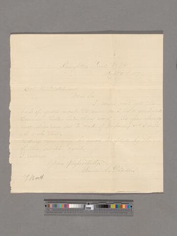 James Diddler letter to William Dickinson, Jr