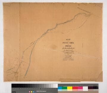 Map of the Puente Creek and Springs in the Rancho Paso de Bartolo