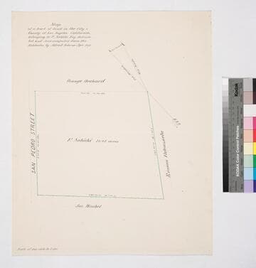 Map of a tract of Land in the City & County of Los Angeles California.; belonging to F. Sabichi Esq