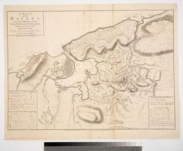 Plan of the Havana and its Environs with the several Posts and Attacks, made by the British Forces; under the Command of the Earl of Albemarle and Sr. Geo. Pocock: which was taken 13 Aug: 1762
