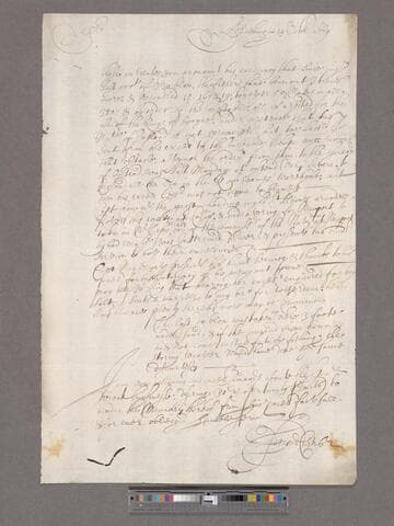 Custis, Edmond. Letter to William Blathwayt