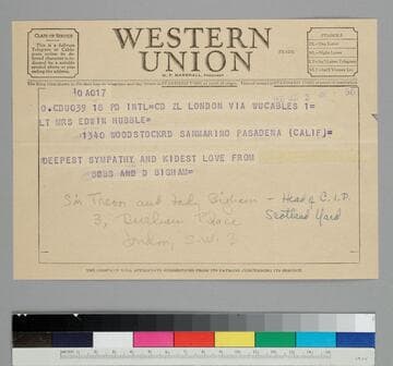 The Bighams wire their condolences to GBH