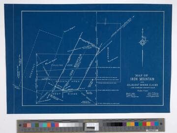 Map of Iron Mountain and adjacent mining Claims Los Angeles County Calif