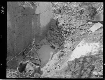 Big Creek - Mammoth Pool - General view of cutoff excavation
