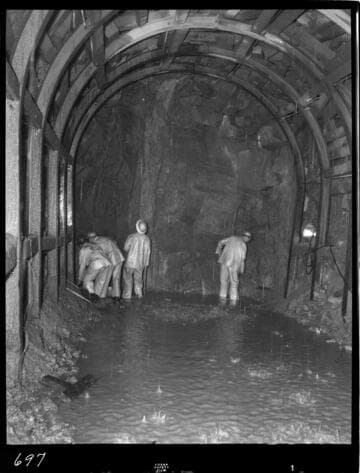 Big Creek - Mammoth Pool - General view of interior of power tunnel