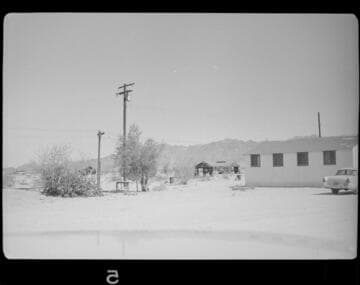 Distribution line near worker housing bungalows