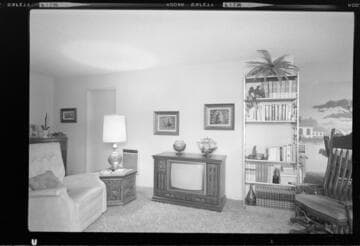 Interior shots of living room and bedroom