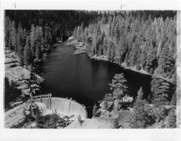 The Mono Creek Dam is one of two small dams on the Mono-Bear siphon