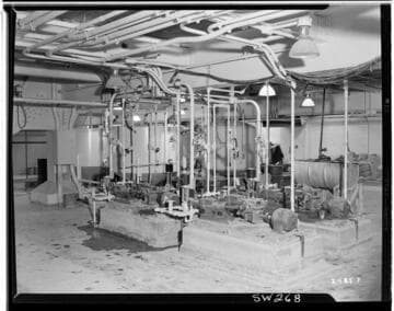 Redondo Beach Steam Station - Plant #1 - Looking northeast toward phosphate pumps and phosphate tanks