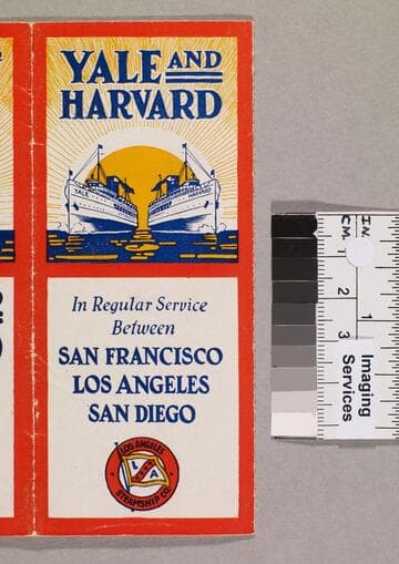 Yale and Harvard : In regular service between San Francisco, Los Angeles, San Diego