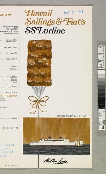 Hawaii sailings & fares : SS Lurline
