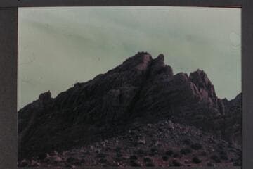 North, Middle, South Echo Peaks. Climbing route up the slot