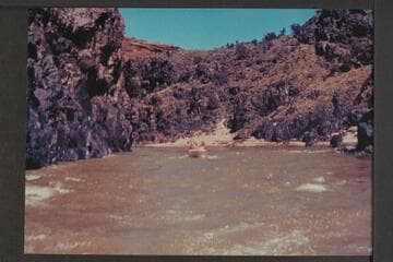 Harris-Brennan boat; Westwater Canyon. Approximately 6,000 cfs