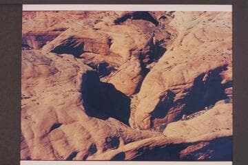 The Narrows; mouth of Bridge Canyon entering from above into Forbidding Canyon