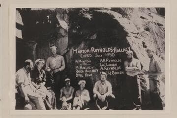 Reynolds-Morton party at foot of Triplet Falls; Canyon of Lodore
