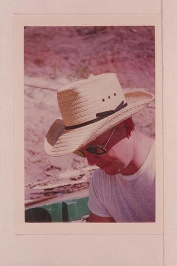 Wyman McIntyre, Grand Junction, Colorado. At end of Mexican Hat Expedition party trip in Glen Canyon, 1951, May 11-17. Lees Ferry