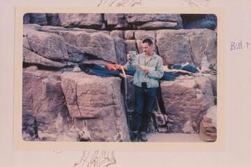 Bill Mooz. At camp at 214 Mile Canyon