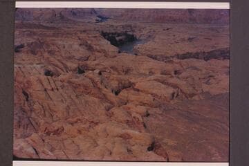 Toh Dilth Ylth. Black Water Canyon. Aztec Creek enters the river at upper center. Approximate gauge: 31,000 cfs