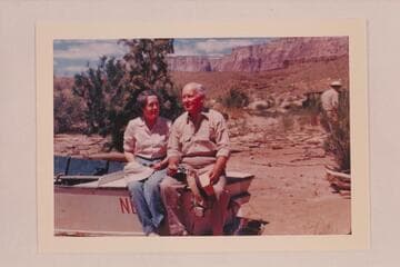 Gretchen and Ben Page. Lees Ferry. At end of San Juan trip