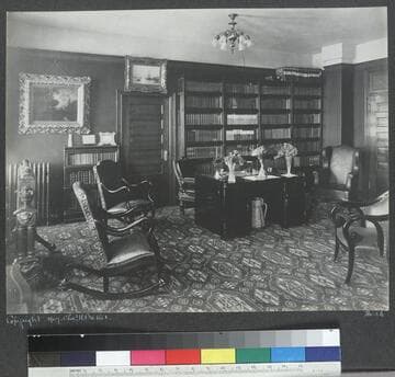 Henry E. Huntington’s office at the Jonathan Club, 1907