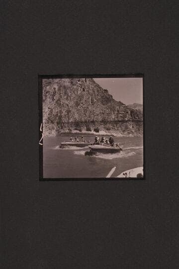 The "RATTLESNAKE" and the "BOOTOO" cruising on the Colorado River in lower Grand Canyon