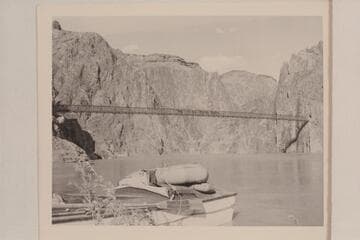 The stern of the "Esmeralda II" with the emergency flotation. At Bright Angel Creek