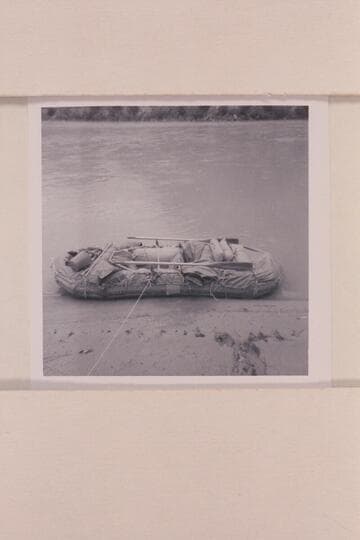 Inflated unit used by William J. Davis in 1953, 1956, 1964. Photo made 13 miles above Green River, Utah