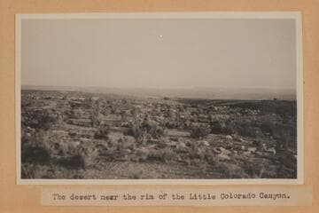 "The desert near the rim of the Little Colorado Canyon."