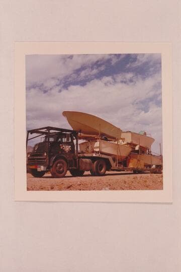 A load of Buehler Turbo-Craft arriving at Boulder City Marina. Consignment to Mack Miller, Colorado River Turbocraft, Box 818, Boulder City, Nevada