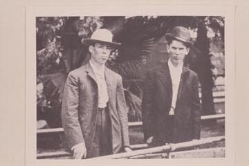 Charles Silver Russell with Ed Monett. Needles