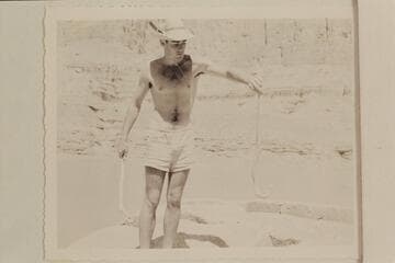 Garth Marston and rattlesnake at the Little Colorado River